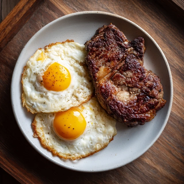 Ribeye Steak and Eggs Carnivore Plate