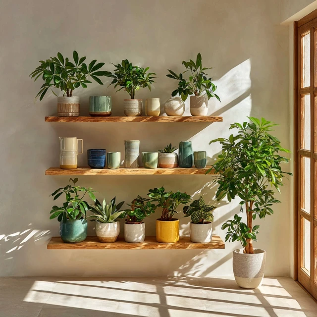 Money Tree Plants in Decorative Pots