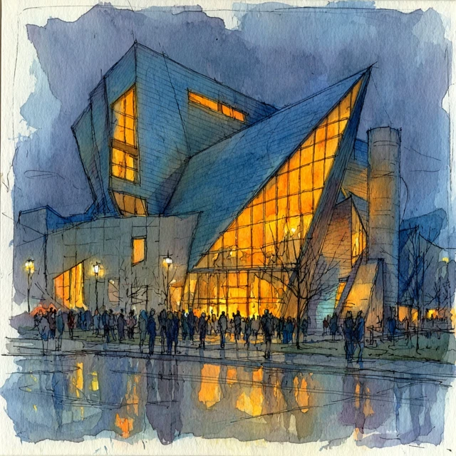 Denver Art Museum Sketch Blade Runner Inspired
