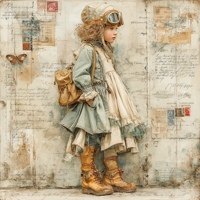 Steampunk Girl Illustration: Whimsical and Detailed