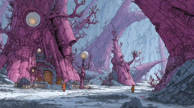 Charlie Chocolate Factory in Moebius Style