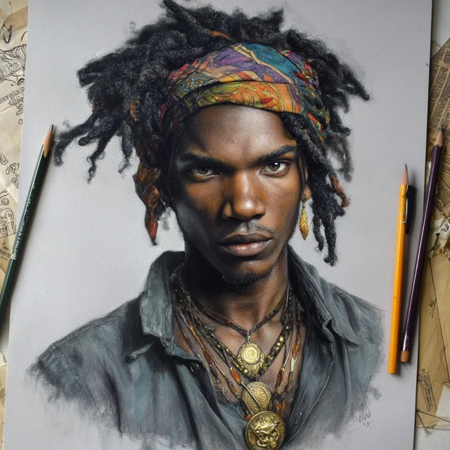 Fantasy Portrait of an African American Man
