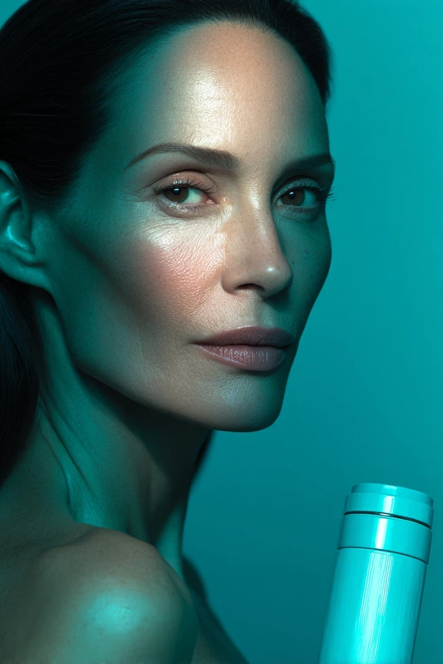 Vogue Editorial Portrait Androgynous Model Shampoo
