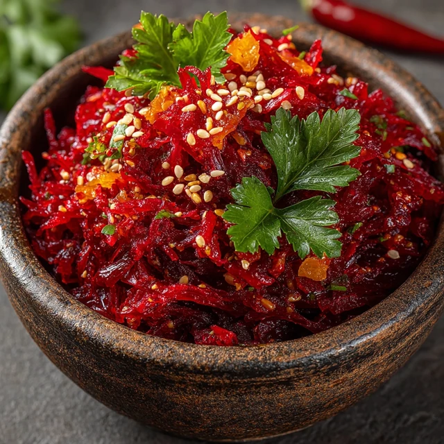Spicy Beet Salad Armenian Cuisine Food Photography