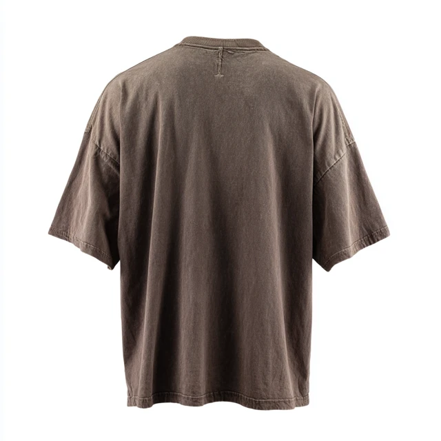 Vintage Washed Brown Oversized TShirt Back View