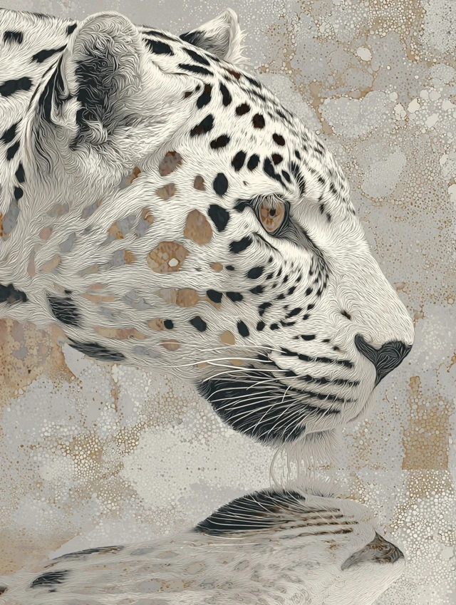 Leopard in Snakeskin Abstract Art