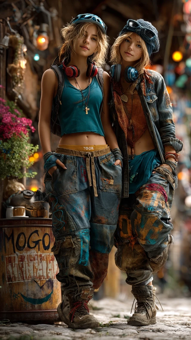 Urban Street Style: Two Women in Bold Fashion