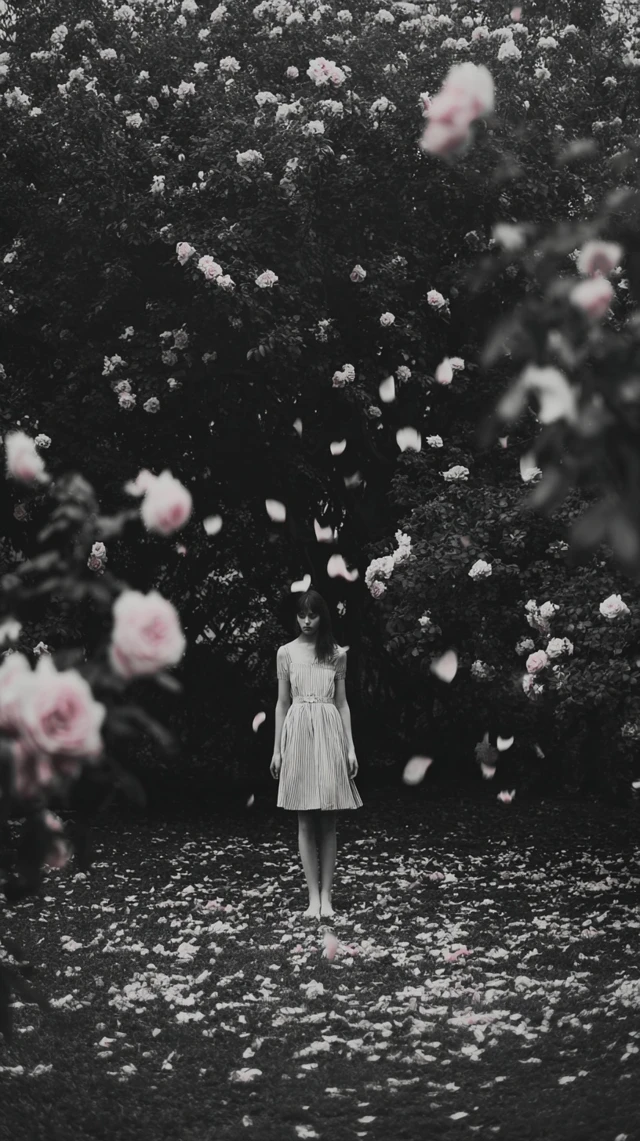 Dreamlike Rose Garden Scene
