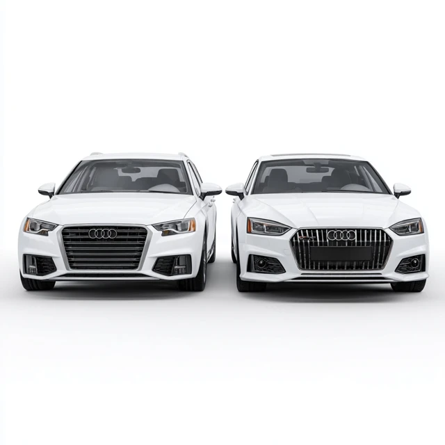 Two Family Cars White Background