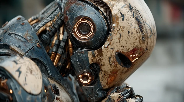Man and Machine Cinematic Still 8K HDR