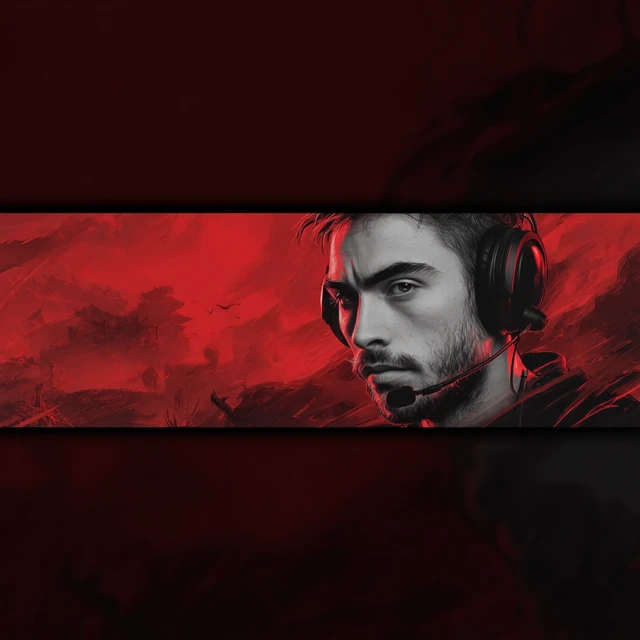 Dota 2 Twitch Banner for Nick Dreiker Black Red