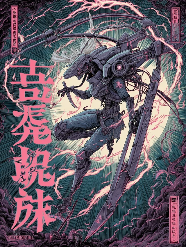 Tech Samurai Mech Illustration