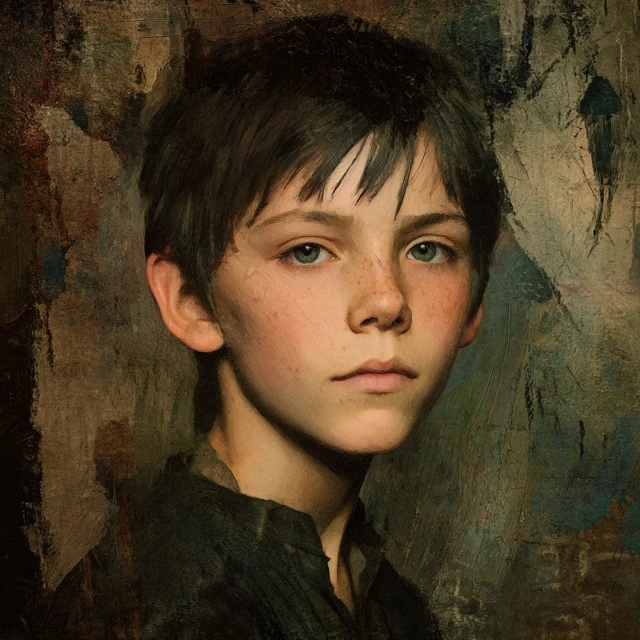 Portrait of a Young Boy Painting