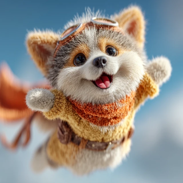 Doge Superhero 3D Character - Cute and Flying!