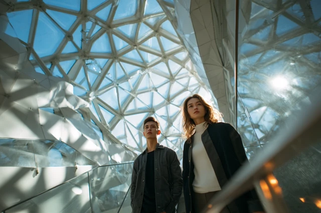 Kyrgyz Couple in Modern Workspace Photography