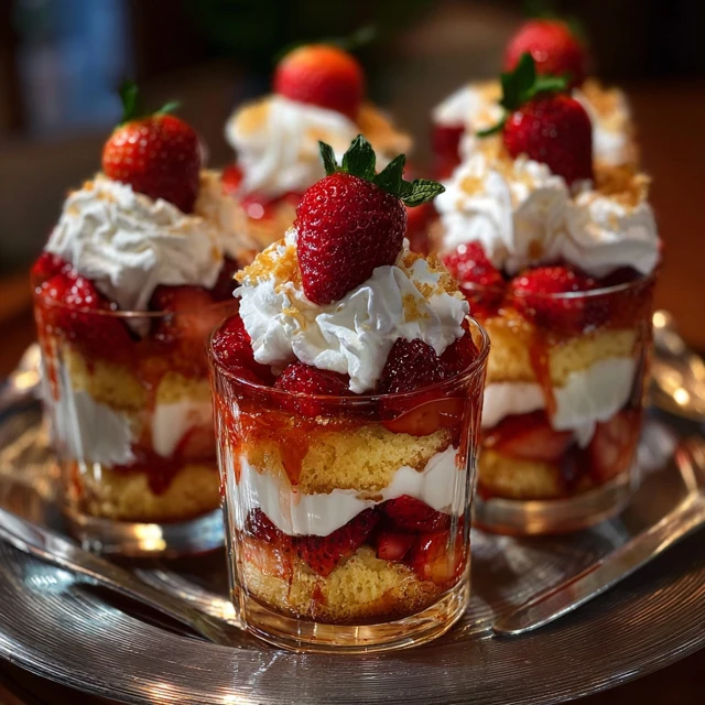 Strawberry Shortcake Trifle Cups Dessert Recipe