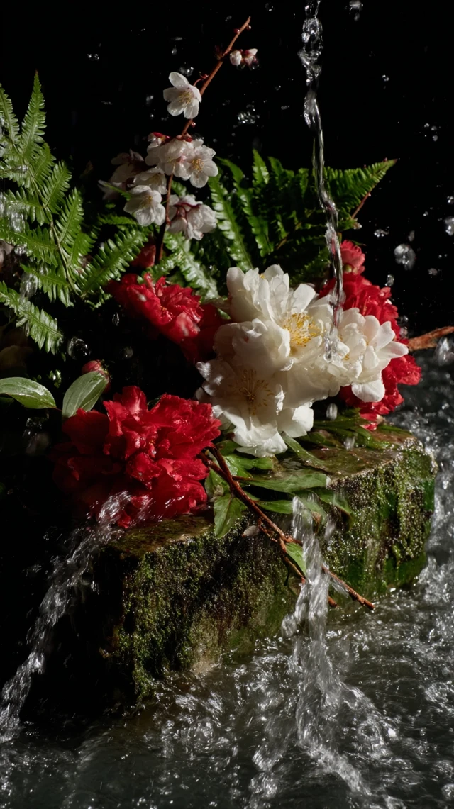 Floral Photography: Dramatic Arrangement with Water