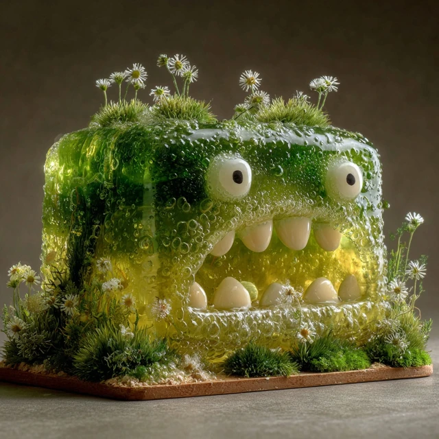 Jelly Monster Goopy Green Food Art