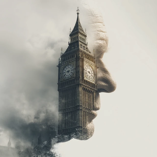 Big Ben and Human Face Art Fusion