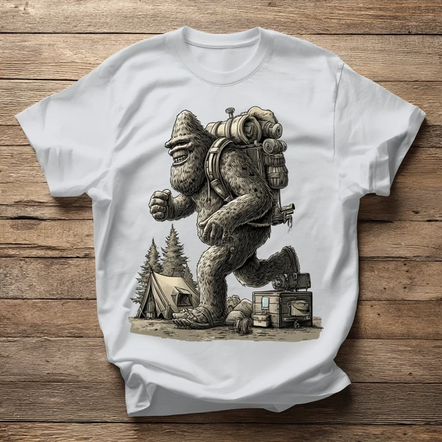 Bigfoot Camp Adventure T-Shirt Design