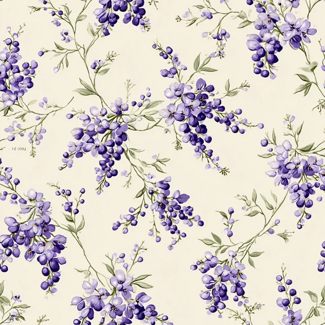 Delicate Purple Floral Pattern Design