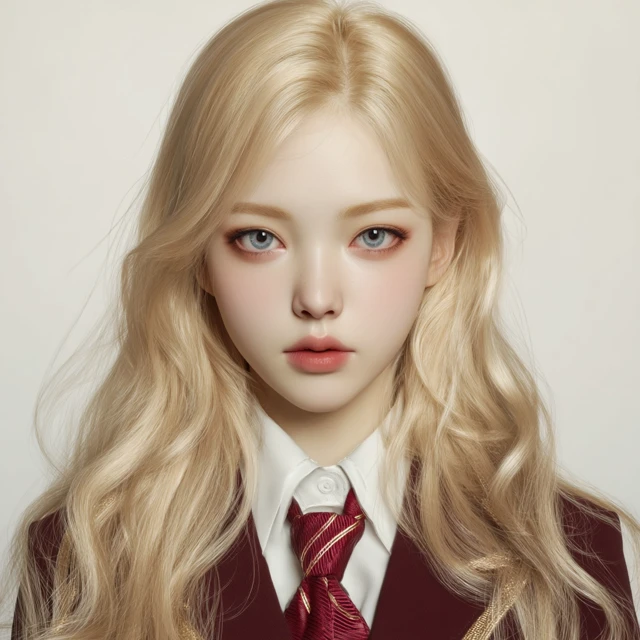 Elegant Korean Schoolgirl Portrait Fantasy
