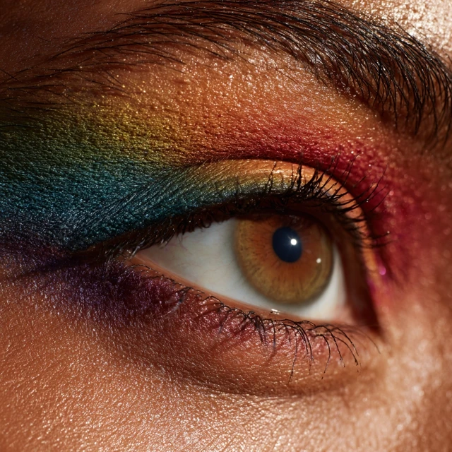 Colorful Eyeshadow Close Up Makeup Tutorial