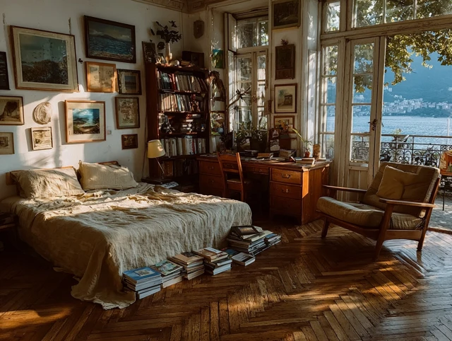 Cozy Bedroom Design in an Old Apartment