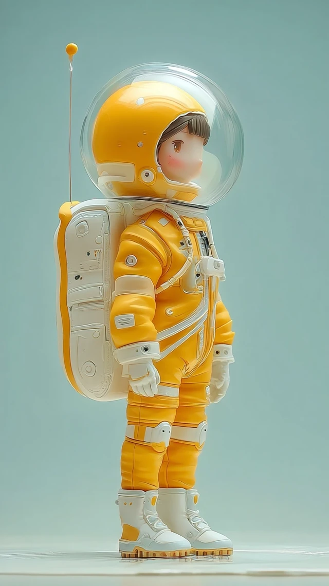 Cute Astronaut Girl Figurine - Collectible Design