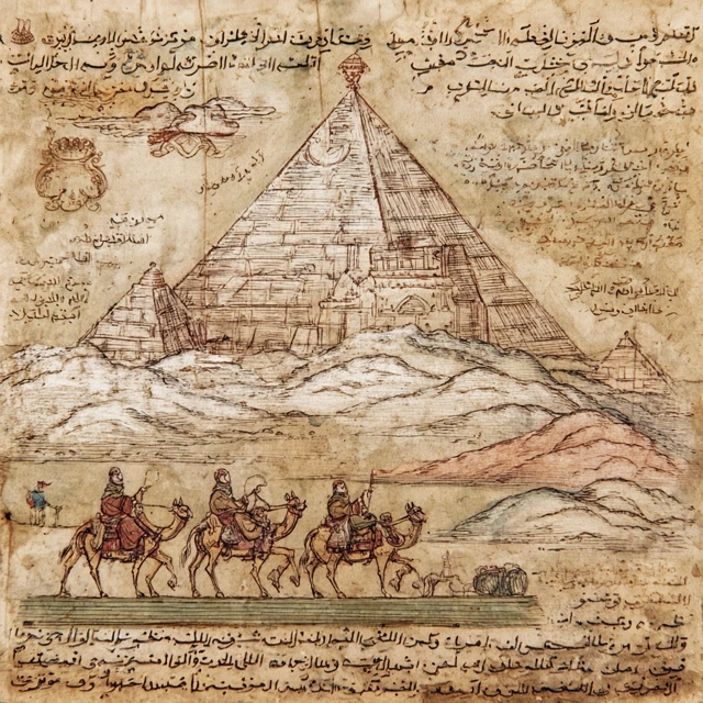 Giza Pyramids Abbasid Illustration