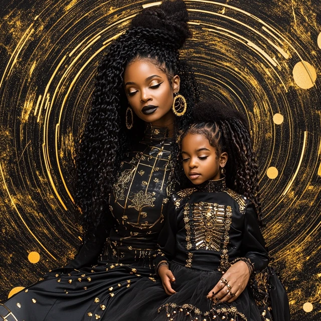 Afrocentric Futuristic Mothers Day Portrait