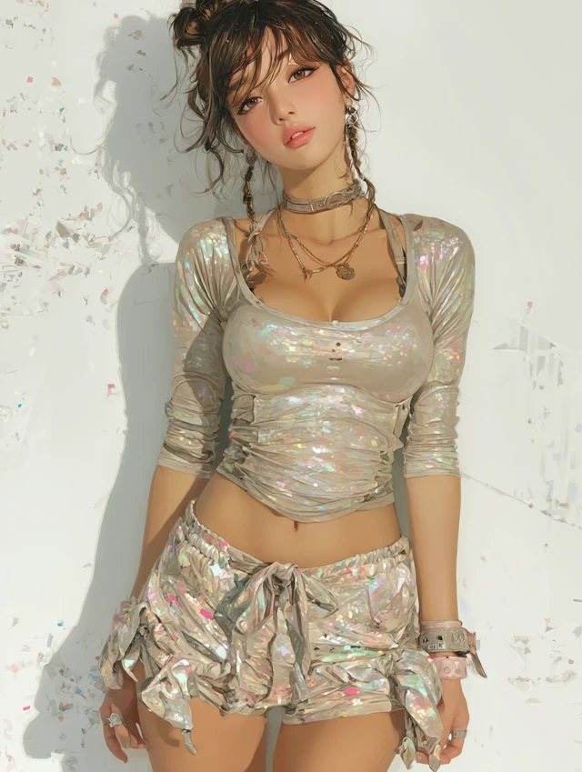 Korean Girl Portrait with Headphones