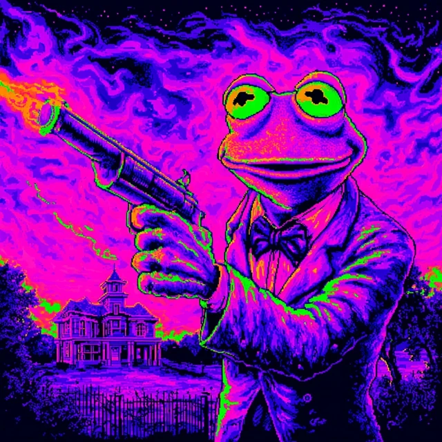 Kermit the Frog with a Gun