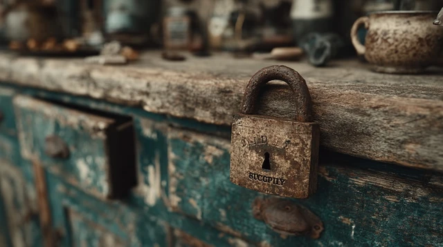 Heart Shaped Padlock Detailed Photography