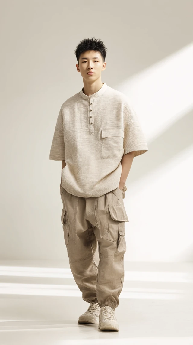 East Asian Model in Modern Fashion Lookbook