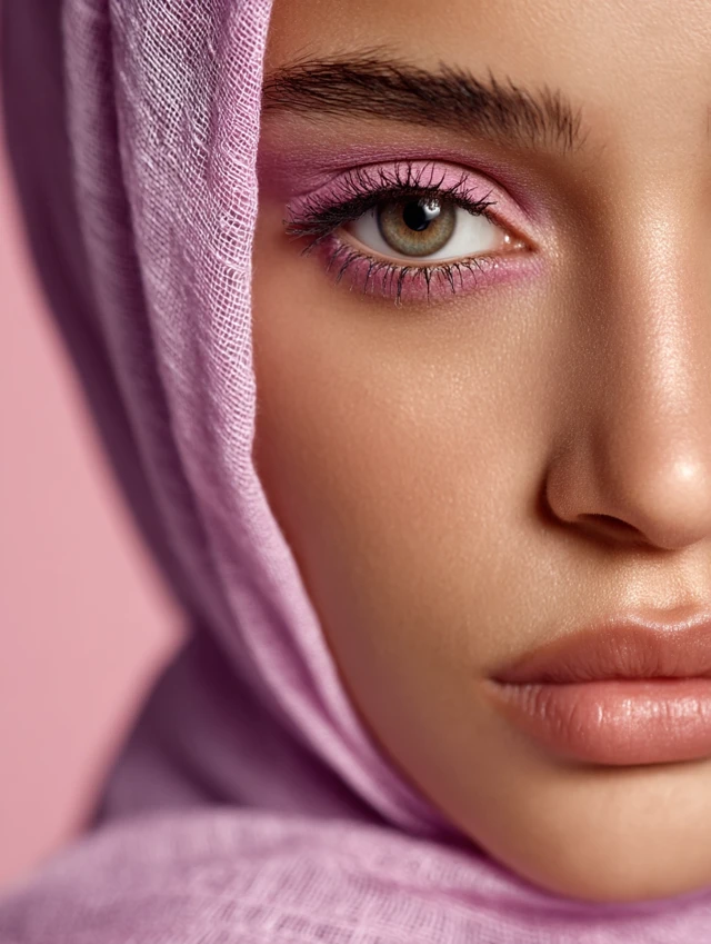 Beautiful Middle Eastern Woman Hijab Makeup