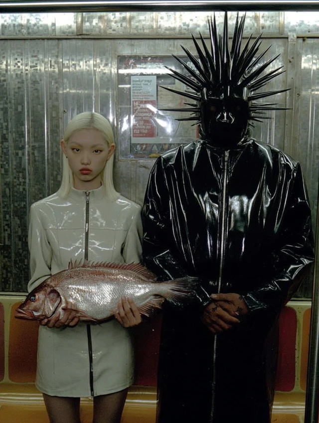 Avant Garde Fashion Surreal Subway Scene