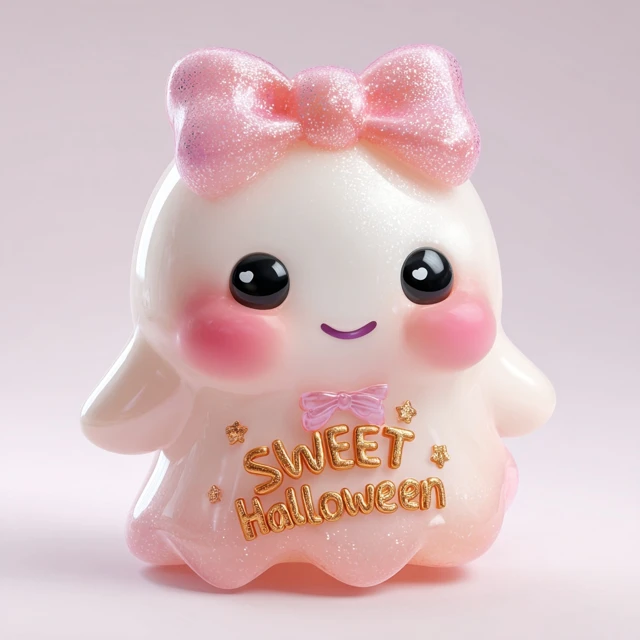 Cute Halloween Ghost Statue Sweet Resin Toy