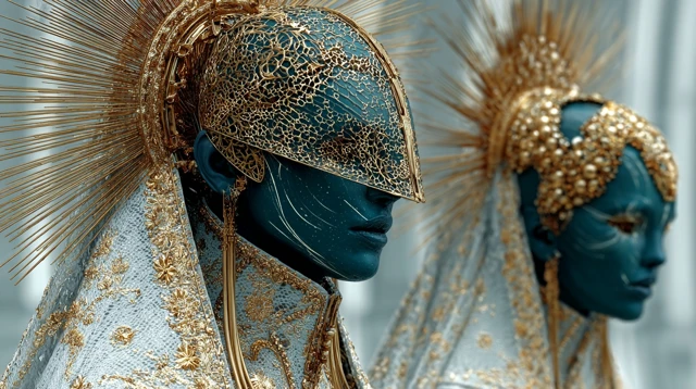Futuristic Alien Royalty in Baroque Style