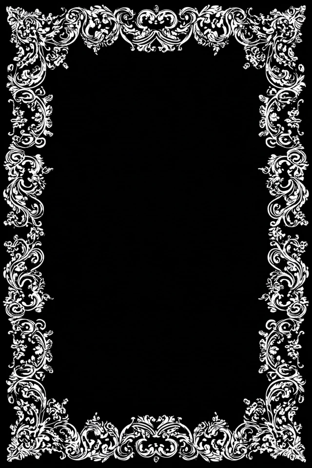 Black Ornamental Decorative Frame Pattern Vector
