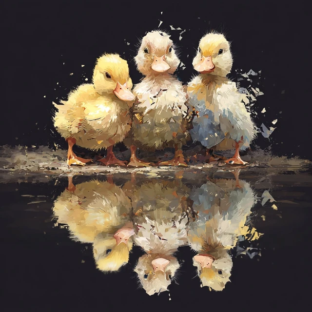 Smashed Ducklings A Unique Artistic Composition