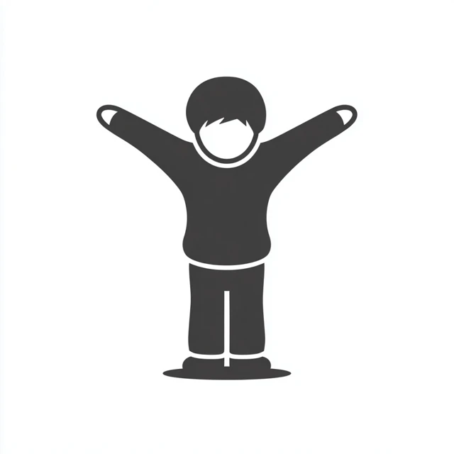 Minimalist Child Yoga Pose Illustration