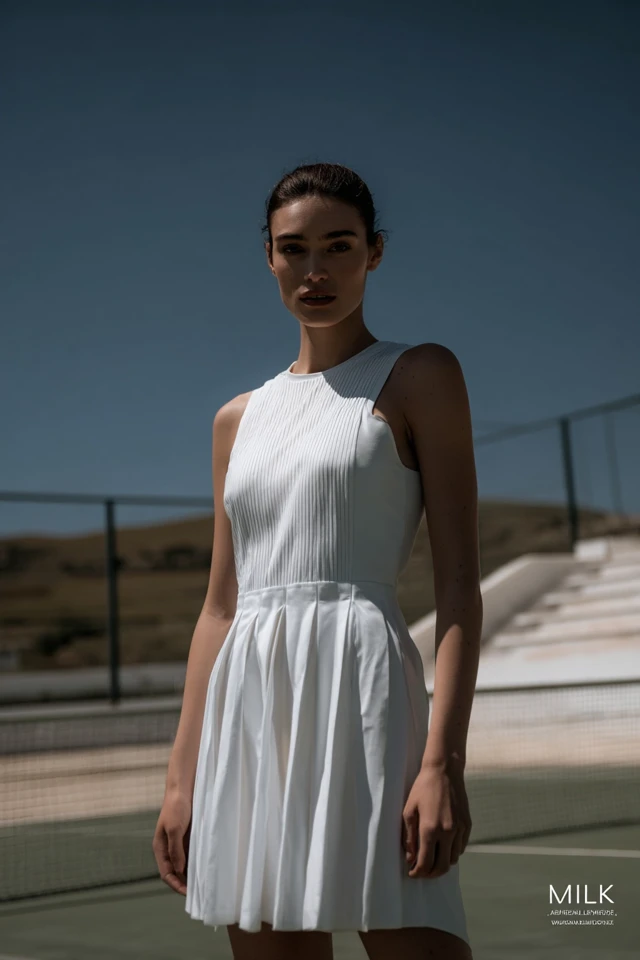 Tennis Dress Fashion Model for Milk Magazine