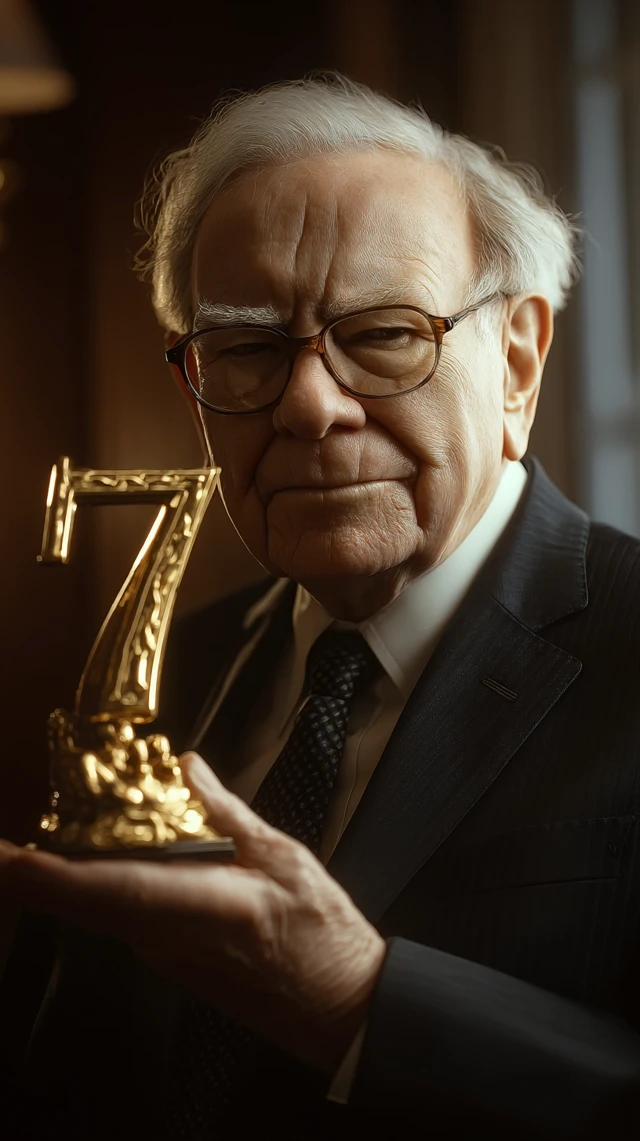 Warren Buffett Gold Statue Advertisement