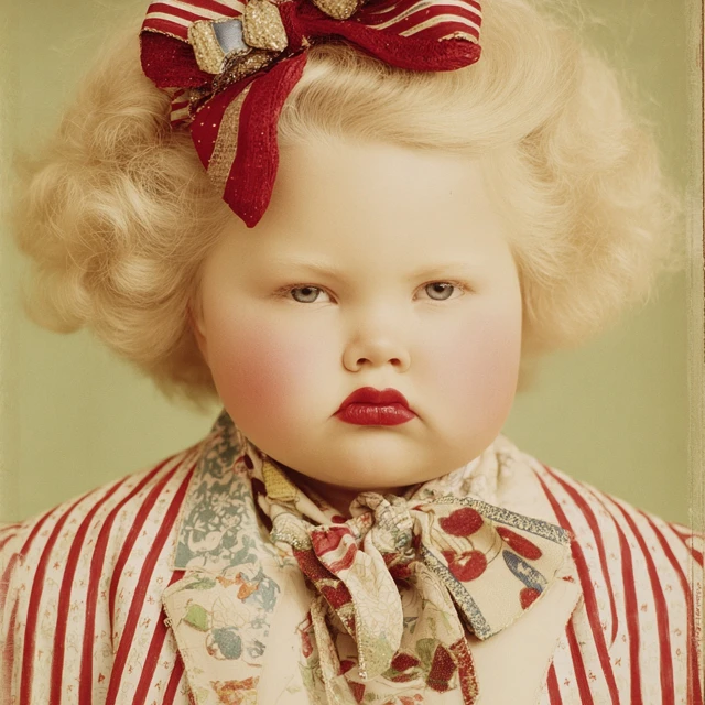 American Child Illustration in Botero Style