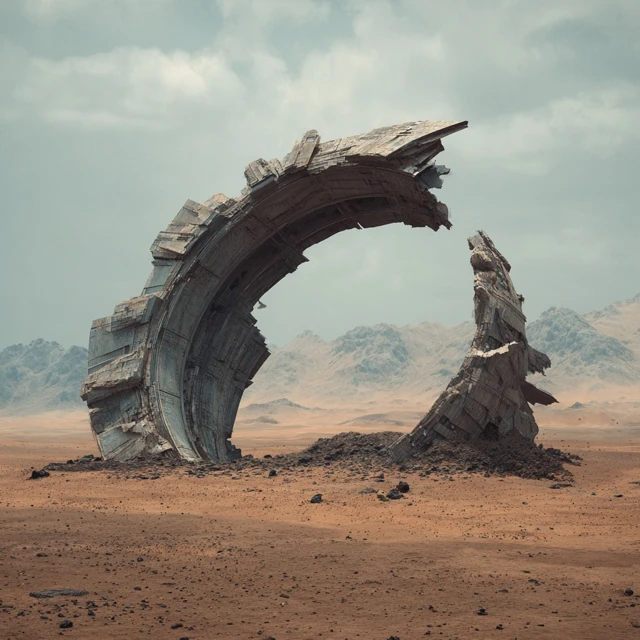 Damaged Ancient Alien Structure