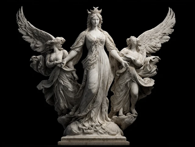 Triple Goddess of Mercy Michelangelo Style