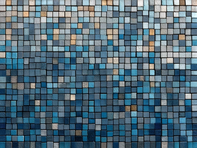 Italian Mosaic Texture with Venetian Blues