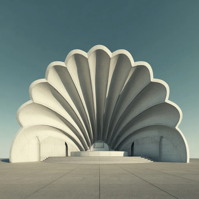 Modern Amphitheater Scallop Shell Design