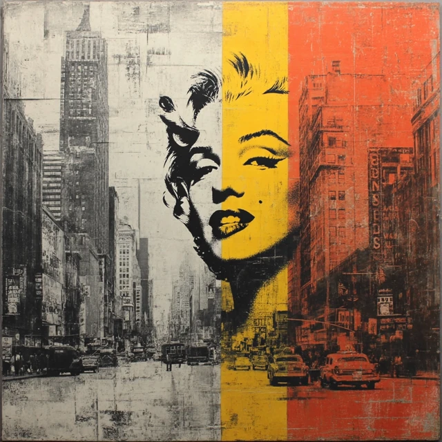 Pop Art Portrait of a Woman in the City